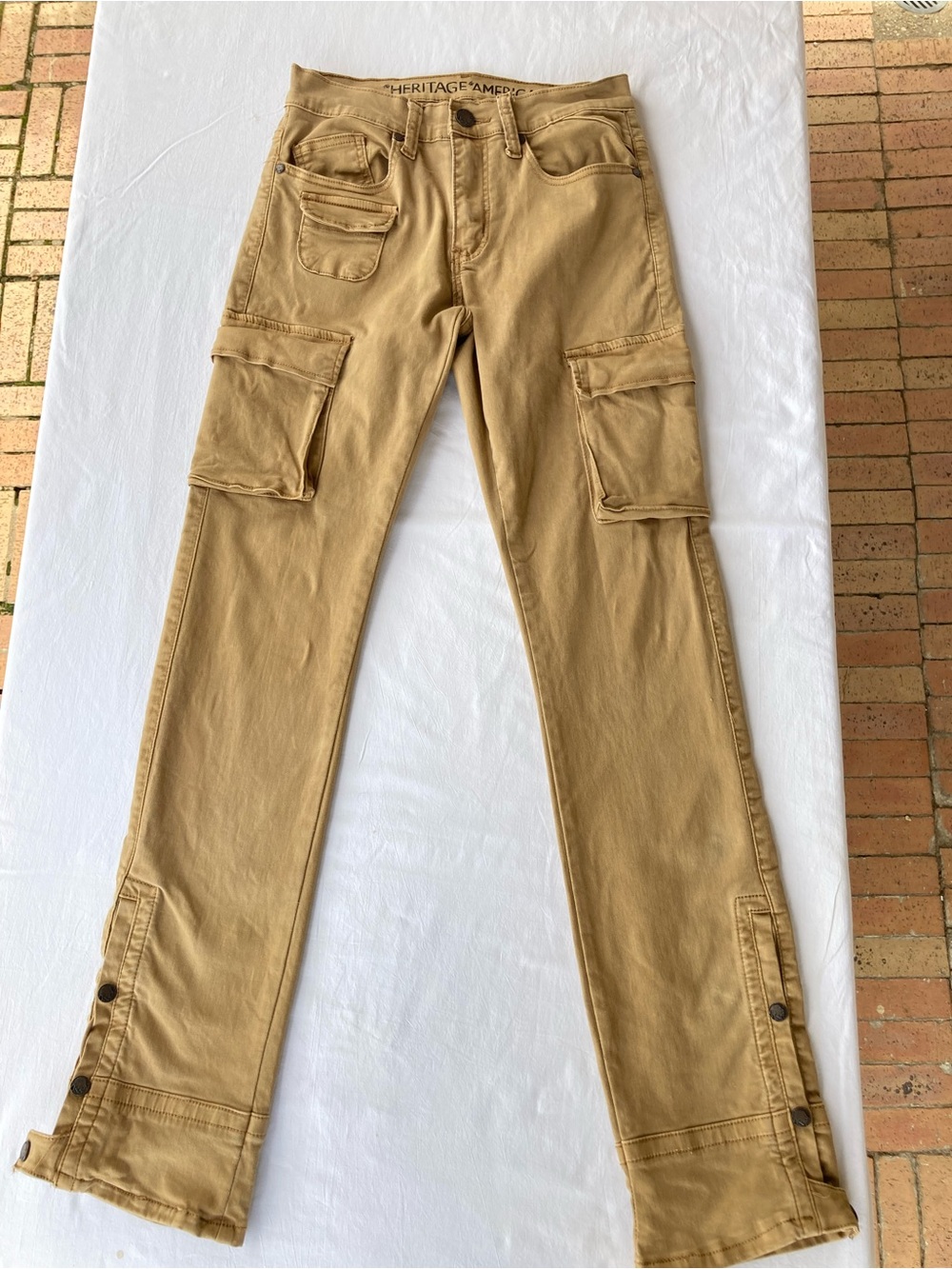 Women's Heritage America Moto Cargo Riding Pants Jeans Motorcycle 28 x 33